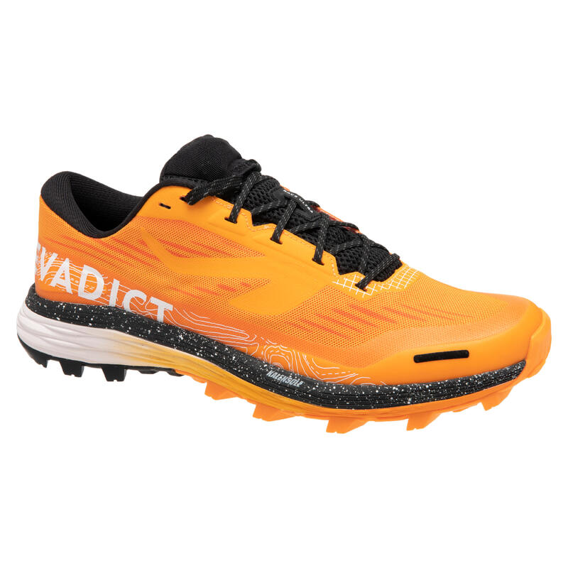 Laufschuhe Trail Race Ultra Herren orange/schwarz