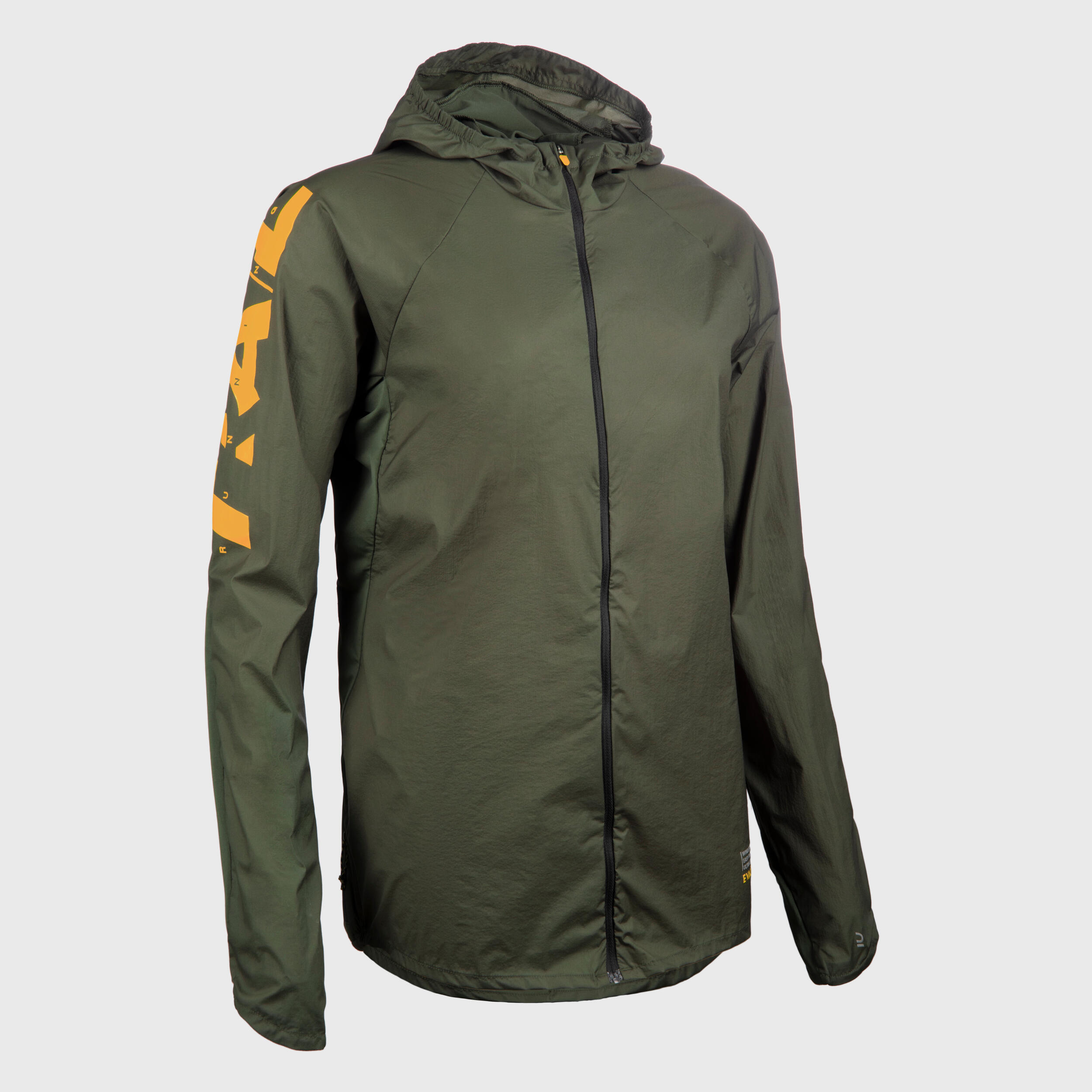 KIPRUN Laufjacke Trailrunning Herren winddicht khaki