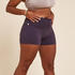 Women's Eco-Friendly Cotton Yoga Shorts - Purple