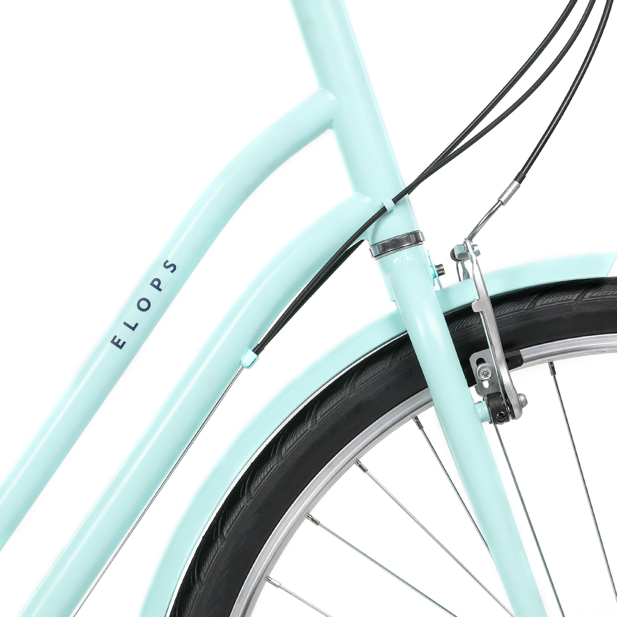 Elops 120 city bike acid green sale