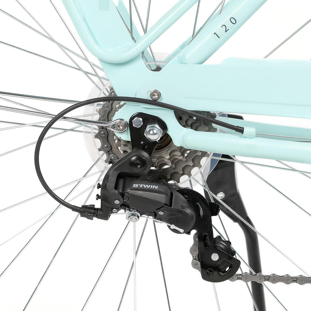 Vélo De Ville Elops 120 Cadre Bas - Vert
