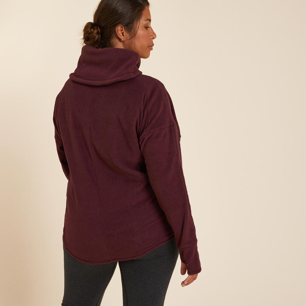 SWEAT YOGA FEMME RELAXATION POLAIRE BORDEAUX