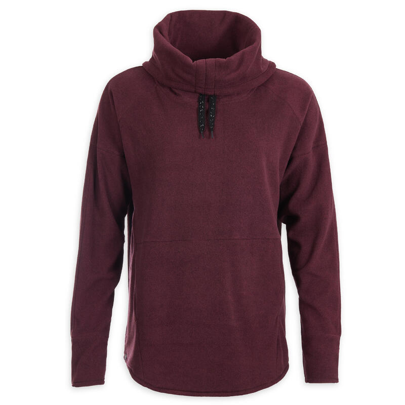 Yogasweatshirt Damen Fleece - bordeaux