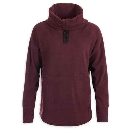 Women's Fleece Relaxation Yoga Sweatshirt - Burgundy