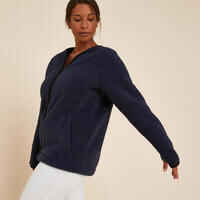 Women's Yoga Sherpa Jacket - Navy Blue