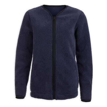 Women's Yoga Sherpa Jacket - Navy Blue