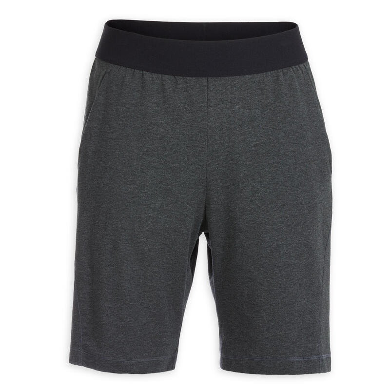 Pantaloncini uomo yoga regular fit cotone grigi