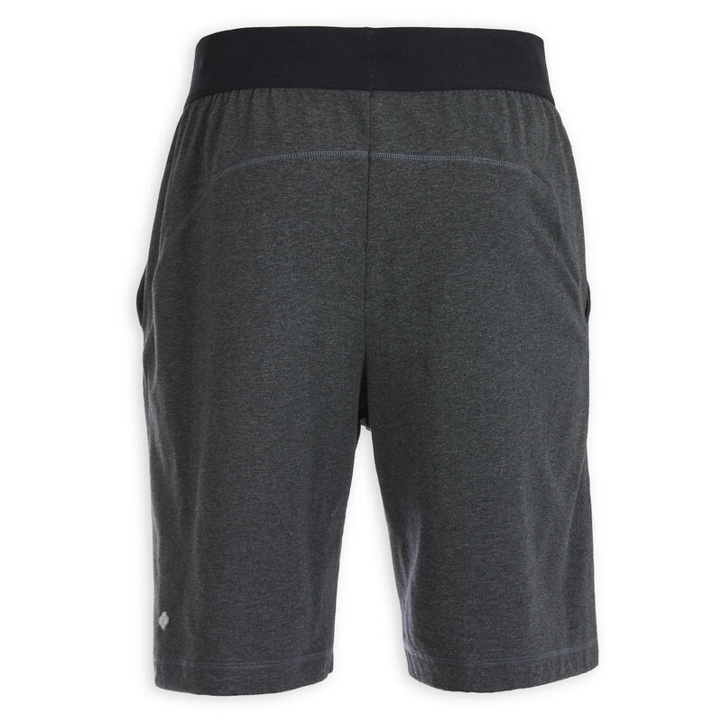 Pantaloncini uomo yoga regular fit cotone grigi