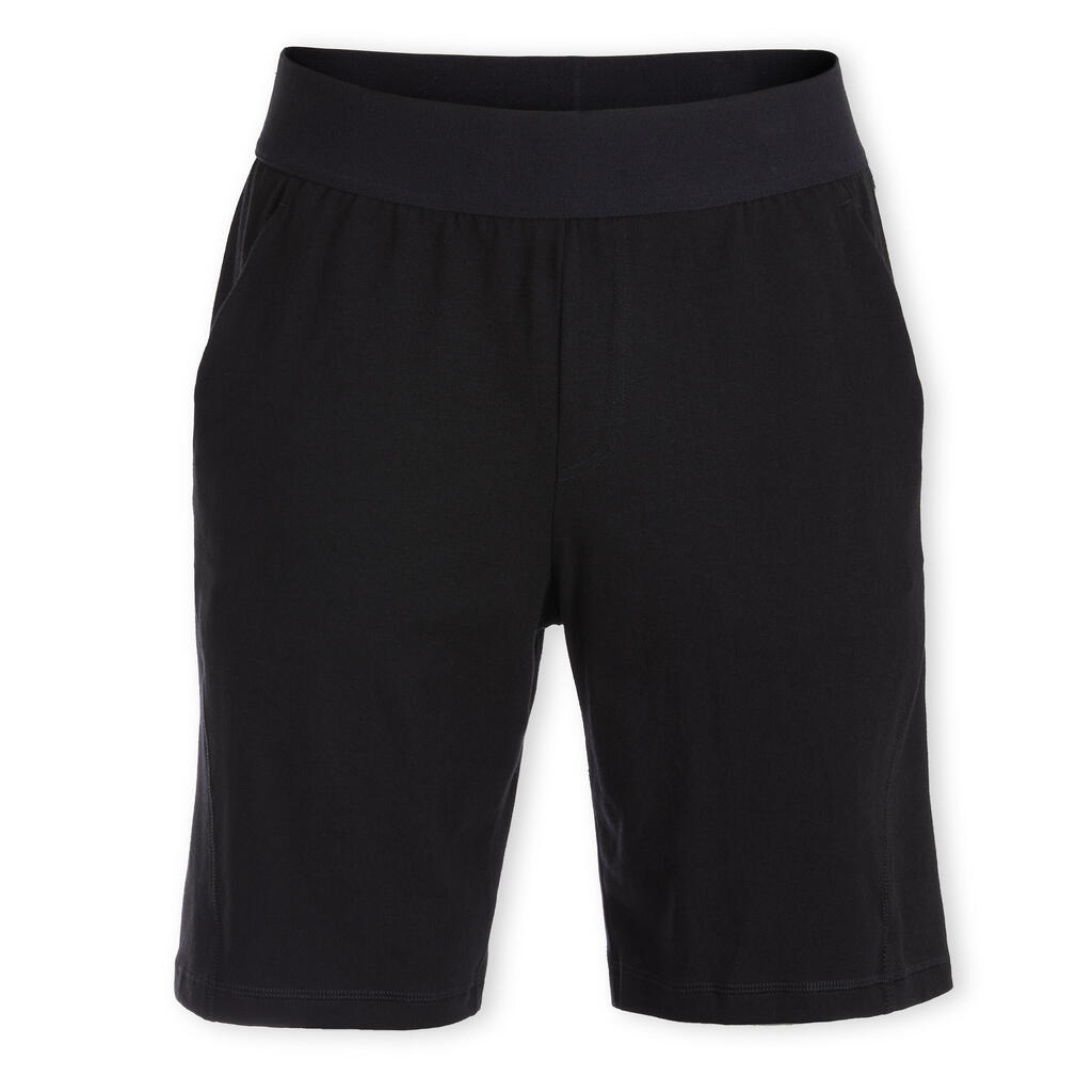 Men's Cotton Yoga Shorts Black