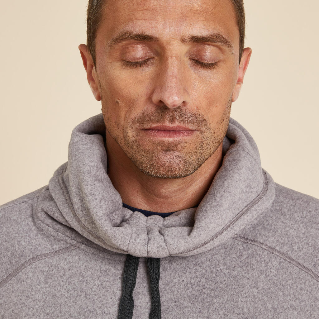 Sudadera polar de yoga gris oscuro para hombre