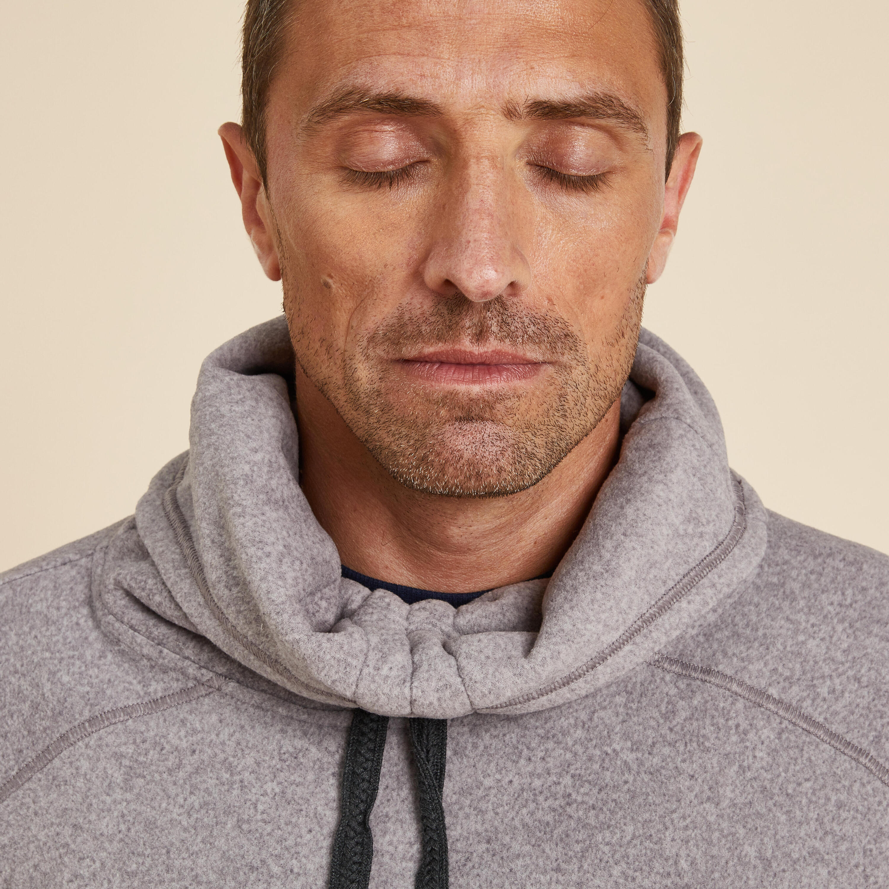 Men's Fleece Yoga Sweatshirt - Dark Grey 5/9