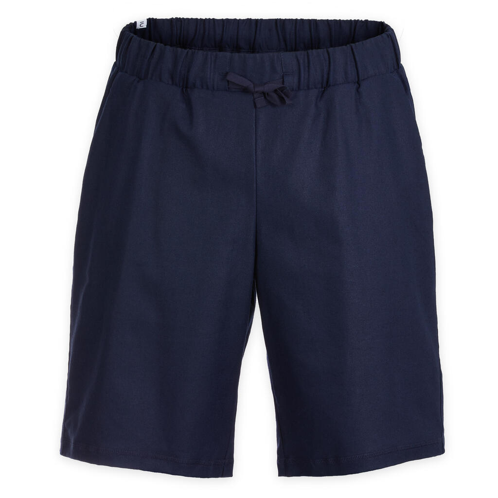 Men's Yoga Linen and Cotton Shorts - Indigo Blue