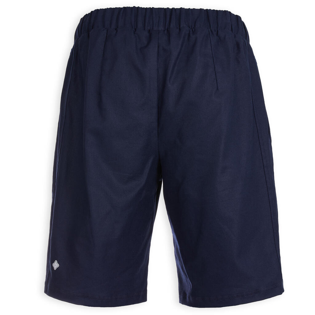 Men's Yoga Linen and Cotton Shorts - Indigo Blue