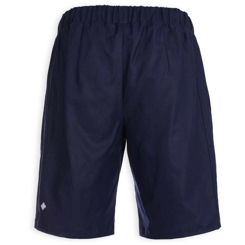 SHORT YOGA HOMME TOILE LIN ET COTON BLEU INDIGO