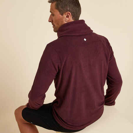 Men's Fleecy Yoga Sweatshirt - Burgundy