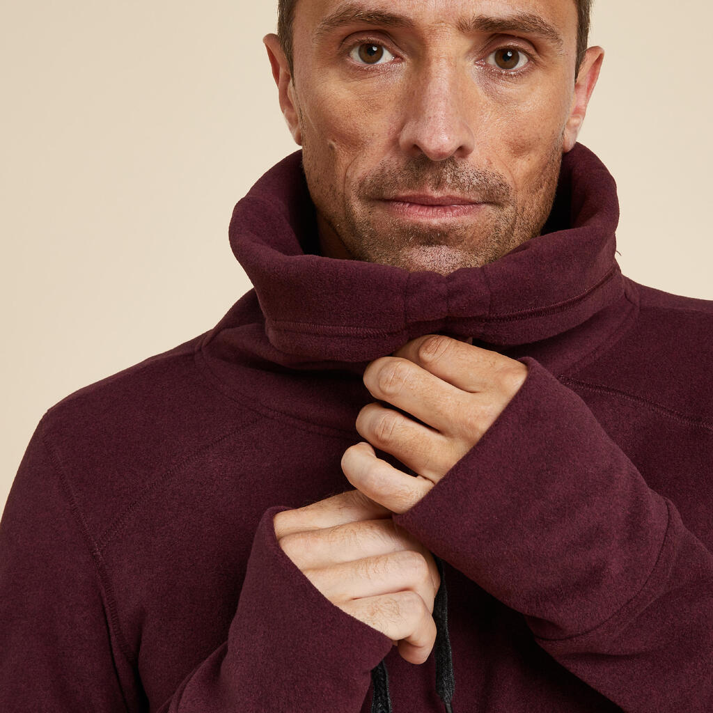 Men's Fleecy Yoga Sweatshirt - Burgundy