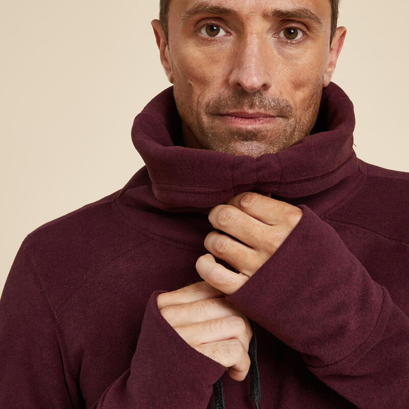 SWEAT POLAIRE YOGA HOMME BORDEAUX