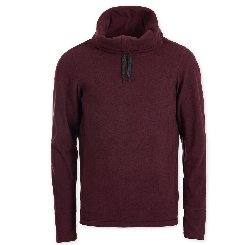 Men's Fleecy Yoga Sweatshirt - Burgundy