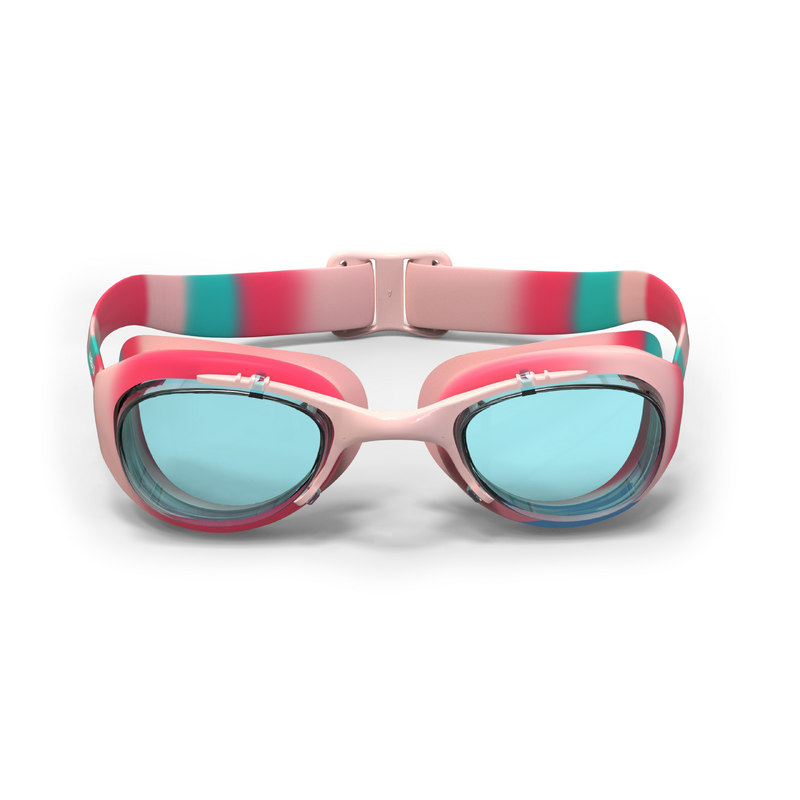Lunettes de natation Junior Xbase rose bleu teintees bleu pour les clubs et collectivites Decathlon Pro