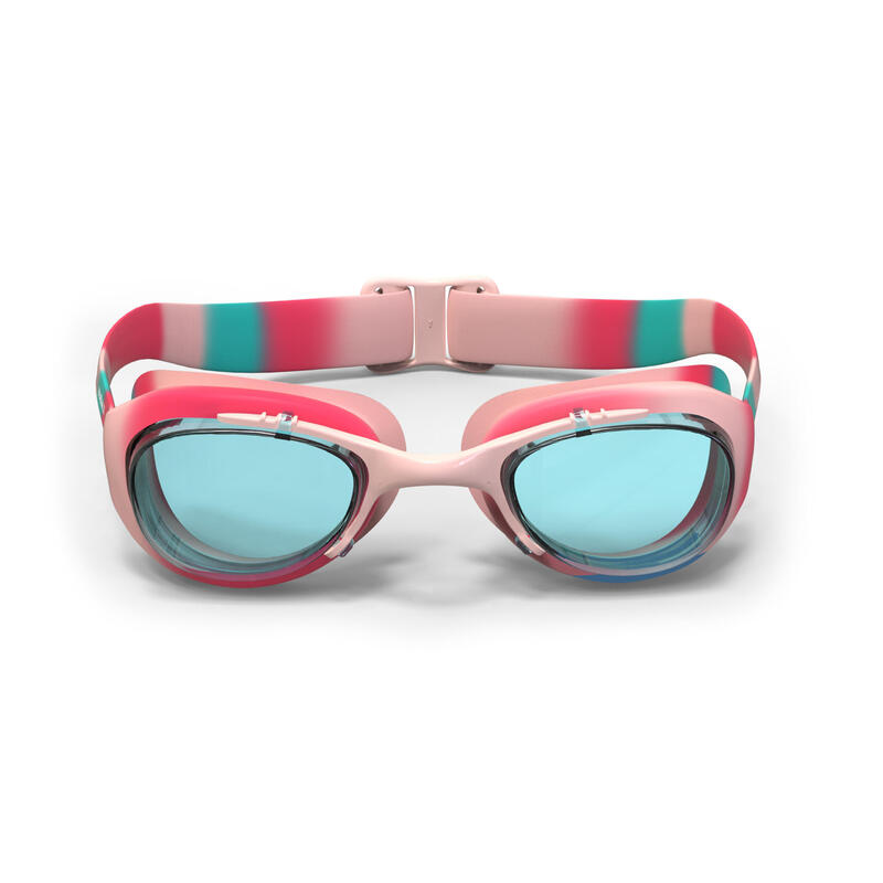 Óculos de Natação XBase - Lentes Claras - Tamanho Júnior - Rosa Azul