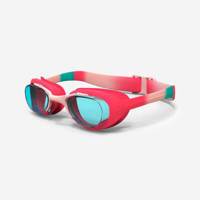 Schwimmbrille Kinder getönt - XBase rosa/blau Gläser blau