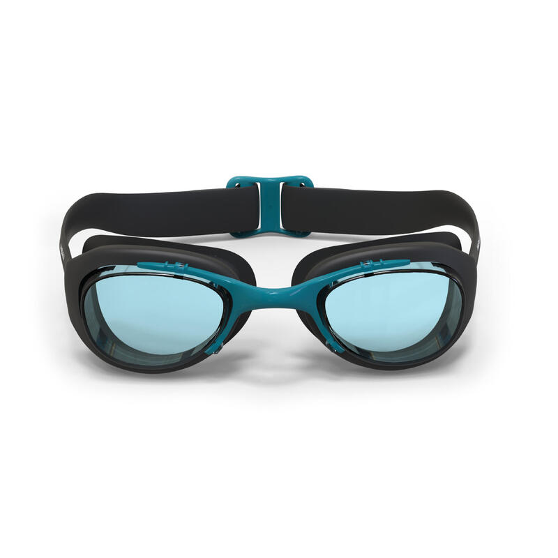 Óculos de Natação XBase - Lentes Claras - Tamanho Único - Preto
