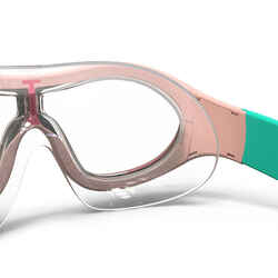 Pool mask SWIMDOW - Clear lens - Kids' size - Pink green