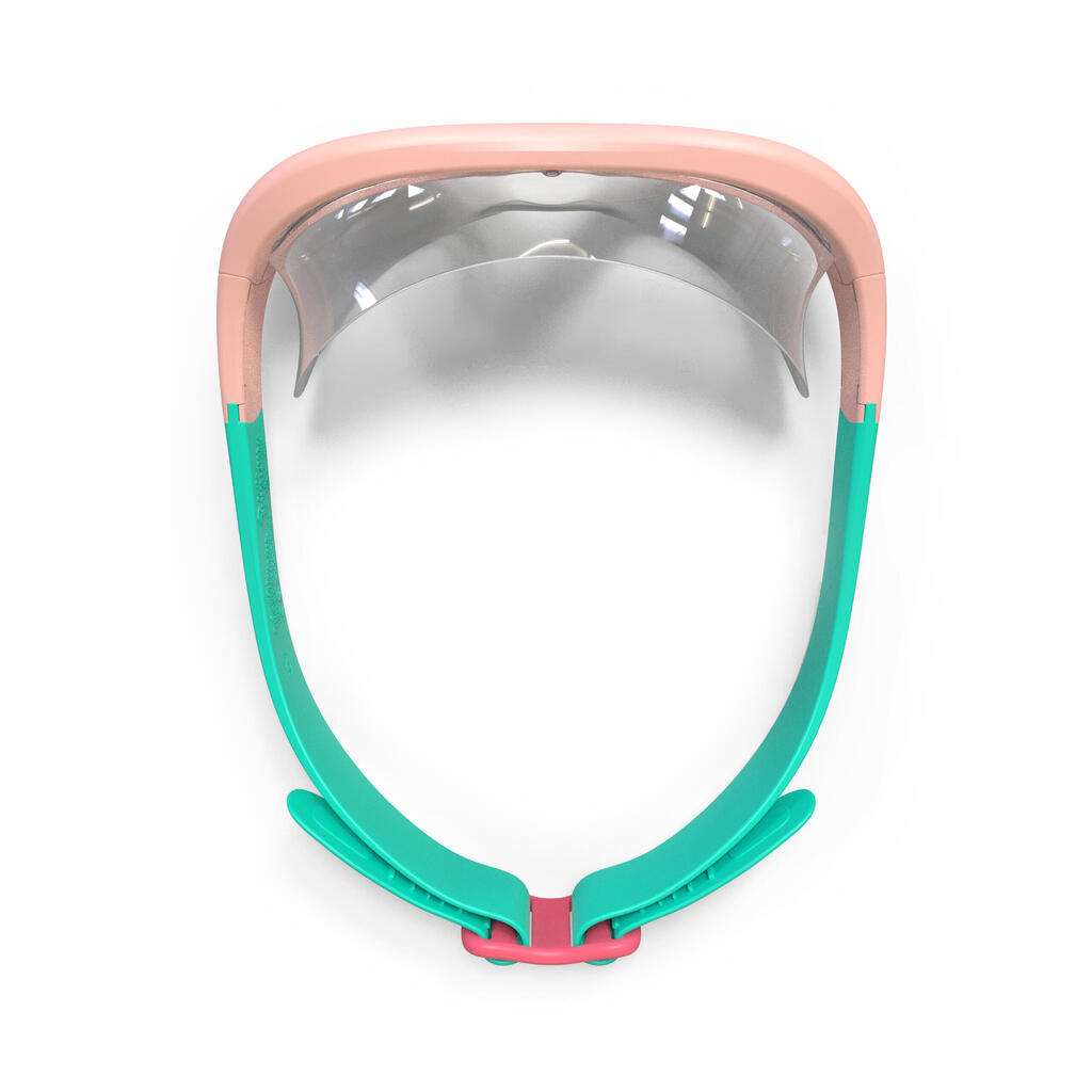 Detské plavecké okuliare Swimdow číre sklá ružovo-zelené
