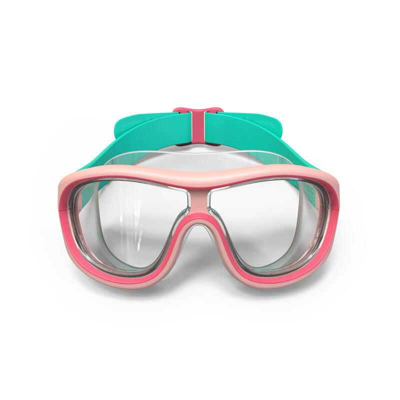 Gafas natación niños máscara Swimdow Rosa Verde Cristales Claros