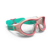 Mască înot în piscină SWMDOW lentilă transparentă, roz-verde, copii