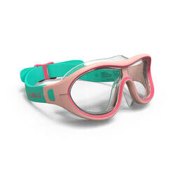 Pool mask SWIMDOW - Clear lens - Kids' size - Pink green