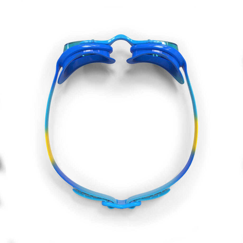 Lunettes de natation Junior - Xbase bleu jaune teintées bleu