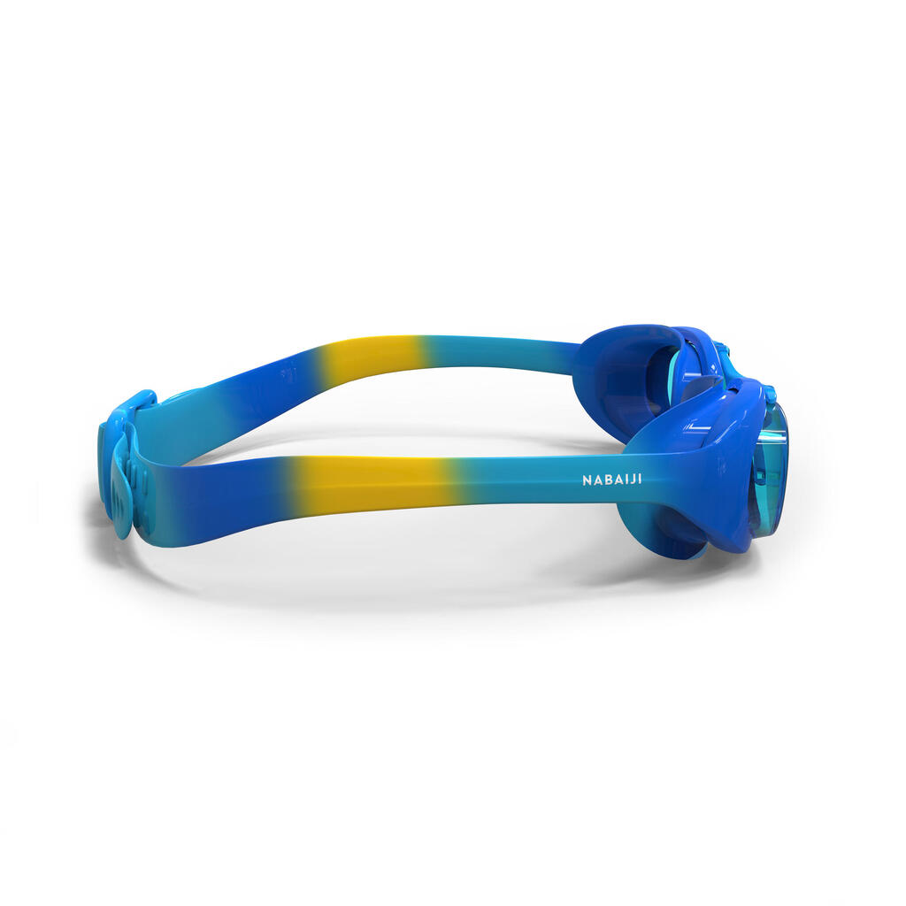 Lunettes de natation Junior - Xbase bleu jaune teintées bleu