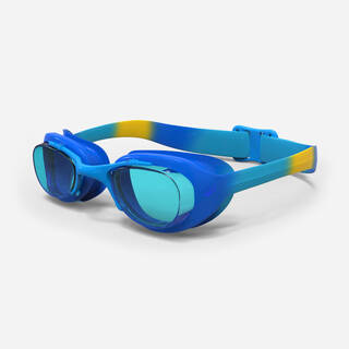 Kids Swimming Goggles UV Protection Anti-Fogging Clear Lenses Xbase Blue Yellow