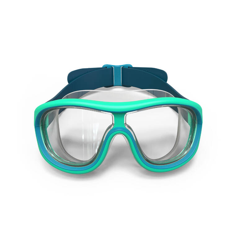 Swimming Mask - Swimdow V2 Size S Asian Fit Clear Lenses - Blue