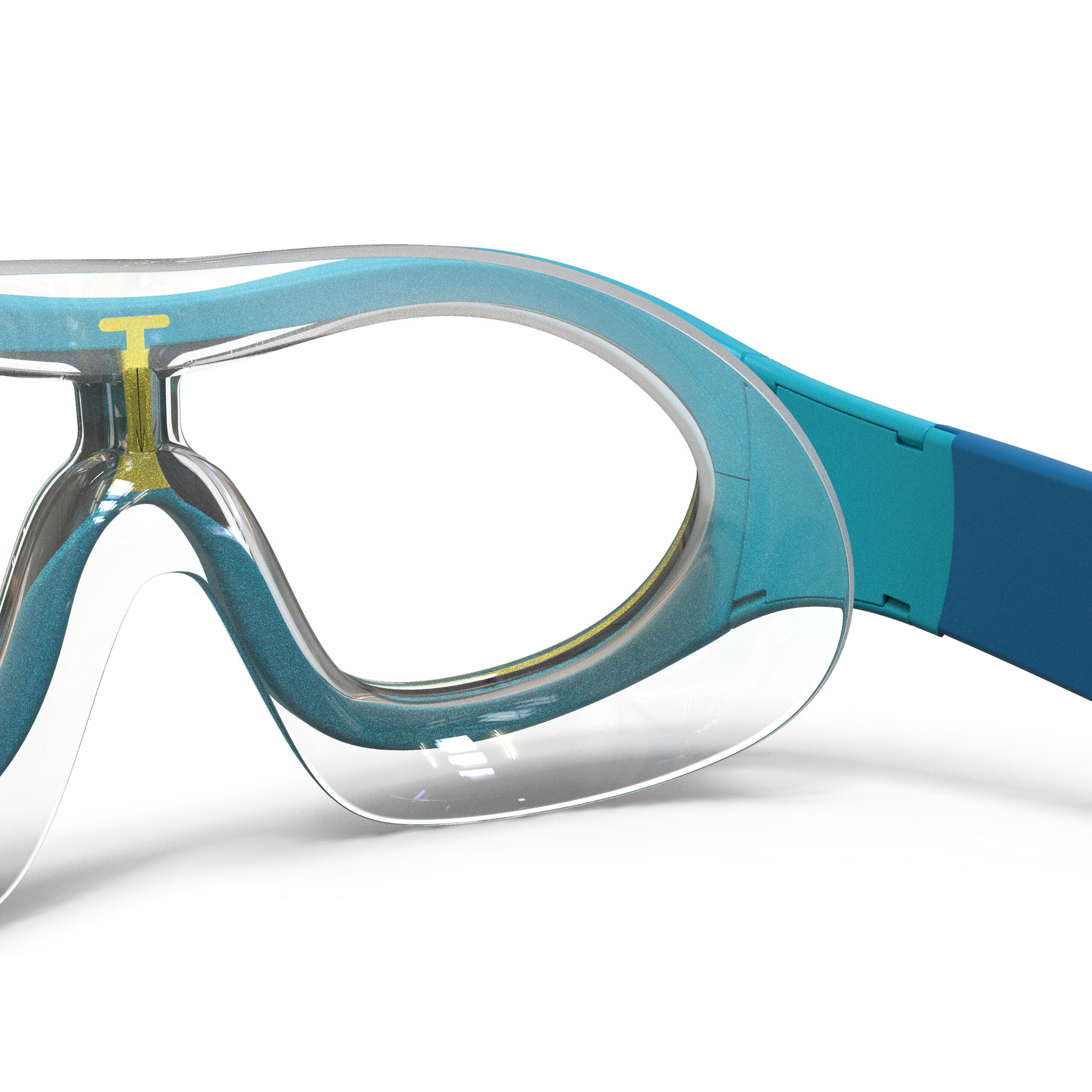 Masque de piscine verres clairs taille P - Swimdow V2 100 bleu - NABAIJI