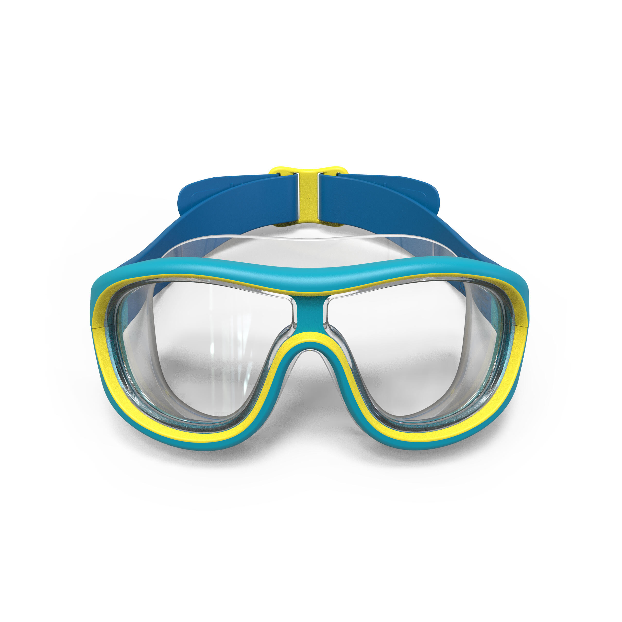 Masque de piscine verres clairs taille P - Swimdow V2 100 bleu - NABAIJI