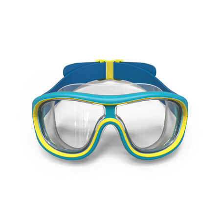 Máscara Piscina Swimdow Niños Azul Amarillo Cristales Claros