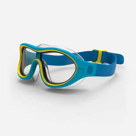 Pool mask SWIMDOW - Clear lens - Kids' size - Blue yellow