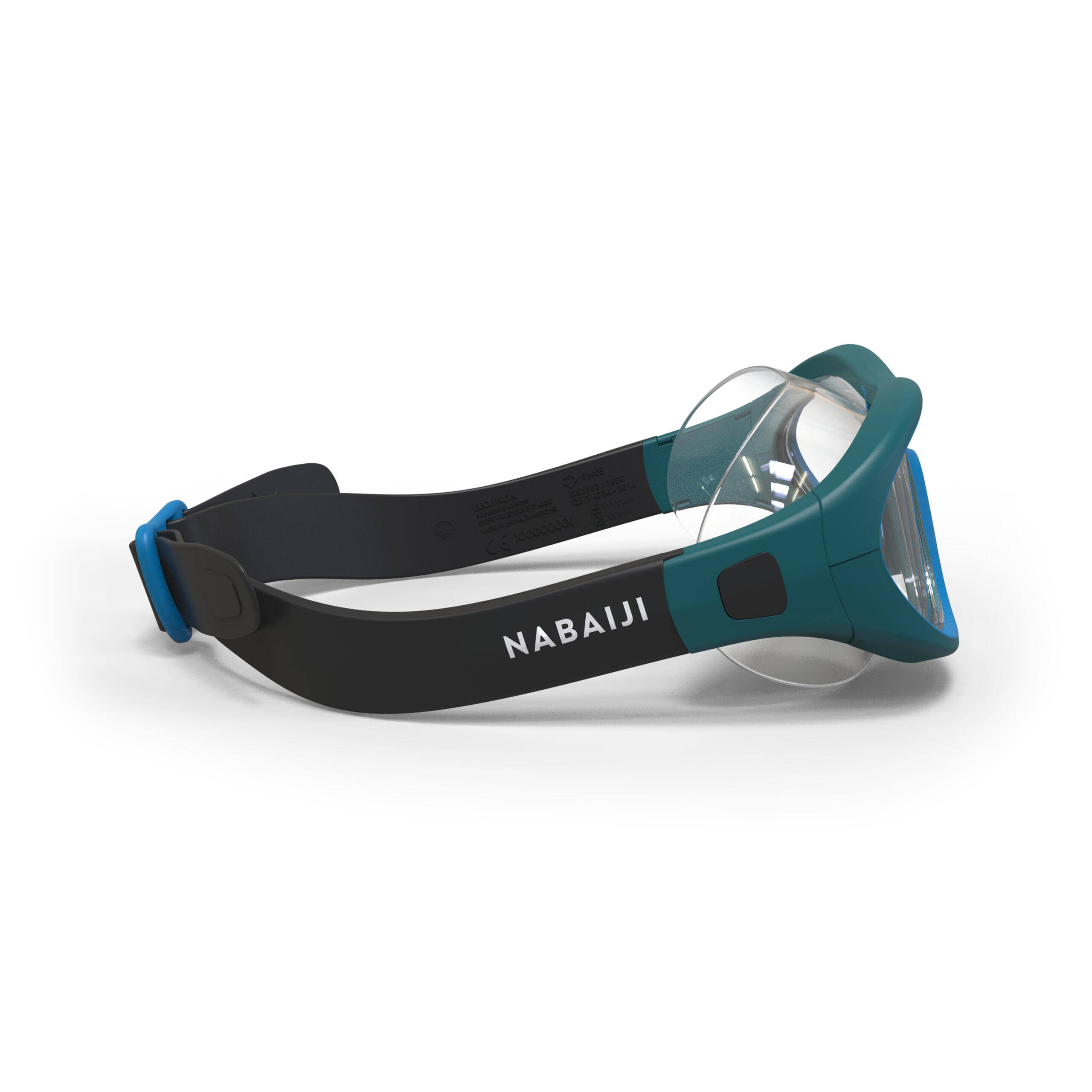 Swimming Goggles Mask Size L Clear Lenses Comfortable Fit Blue Black -  3