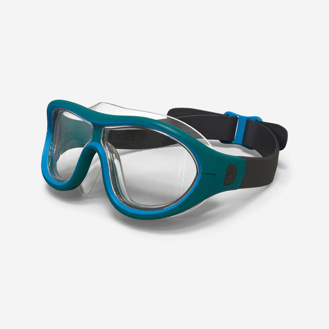 Schwimmmaske Einheitsgröße klar - Swimdow blau/schwarz