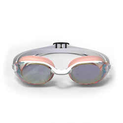 BFIT 500 Adult Swimming Goggles Mirrored Lenses - Pink White
