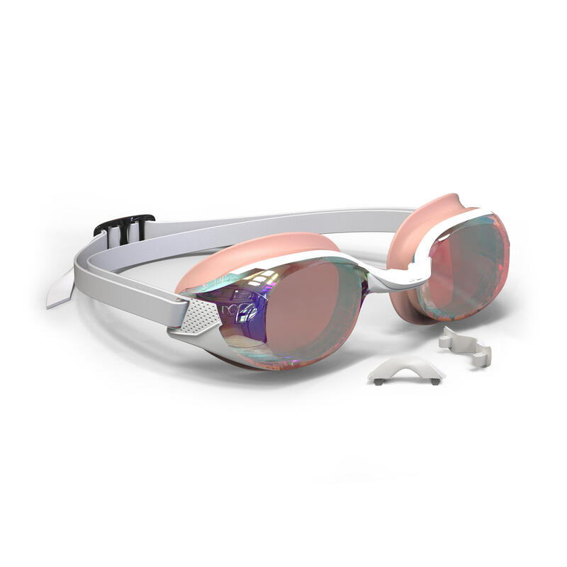Zwembril Bfit met spiegelglazen roze/geel/wit