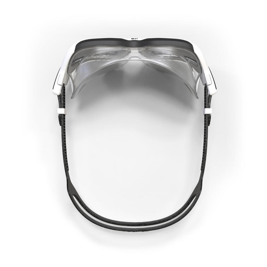 Masque de Piscine - Natation - Active Taille L Verres Fumés- Noir / Blanc