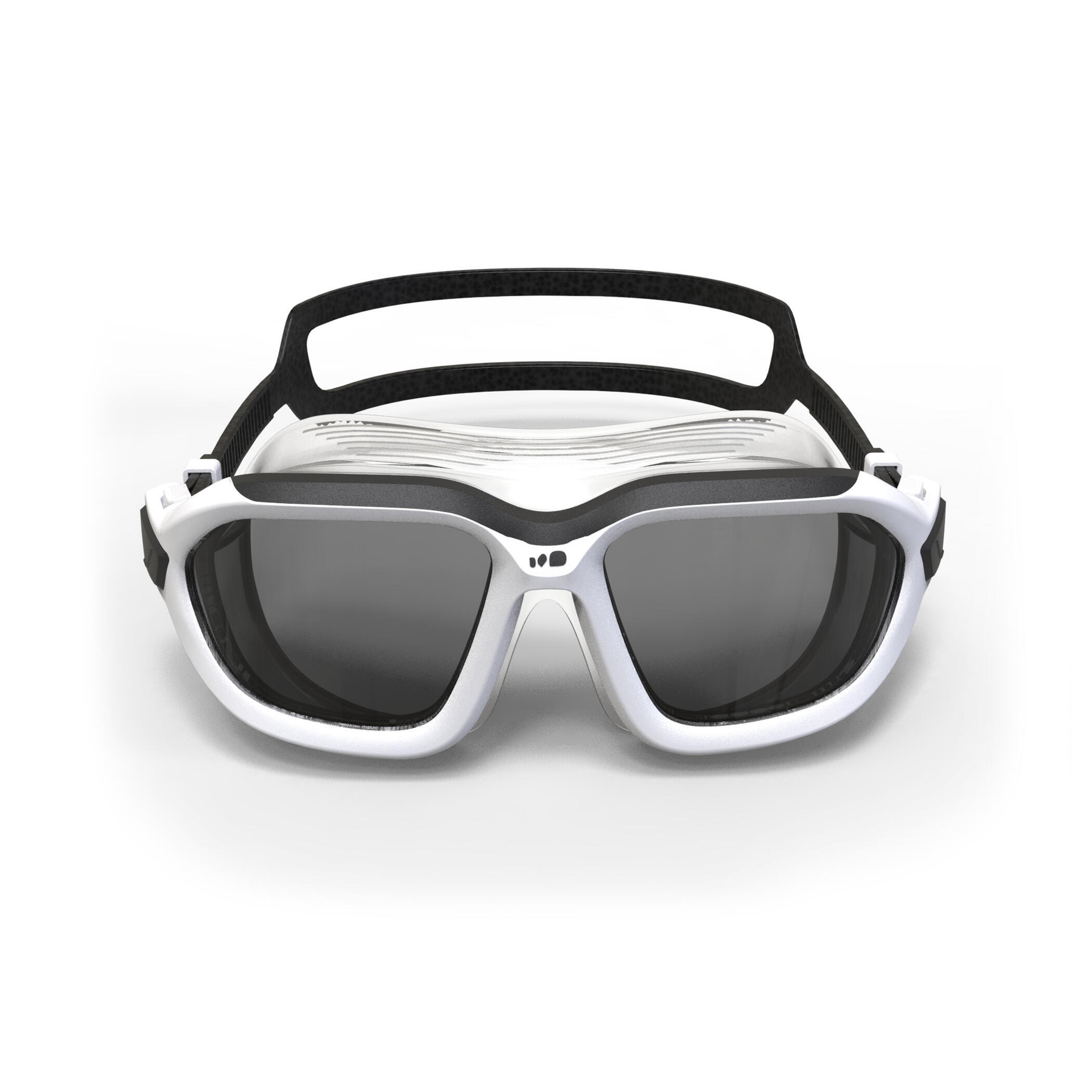 Swimming mask ACTIVE - smoked lenses - Size large - white black 3/6