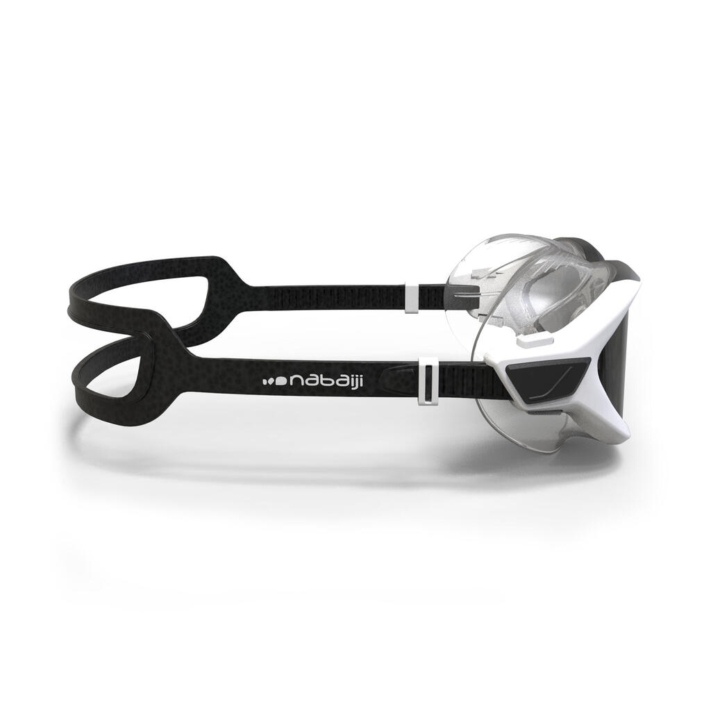 Masque de Piscine - Natation - Active Taille L Verres Fumés- Noir / Blanc