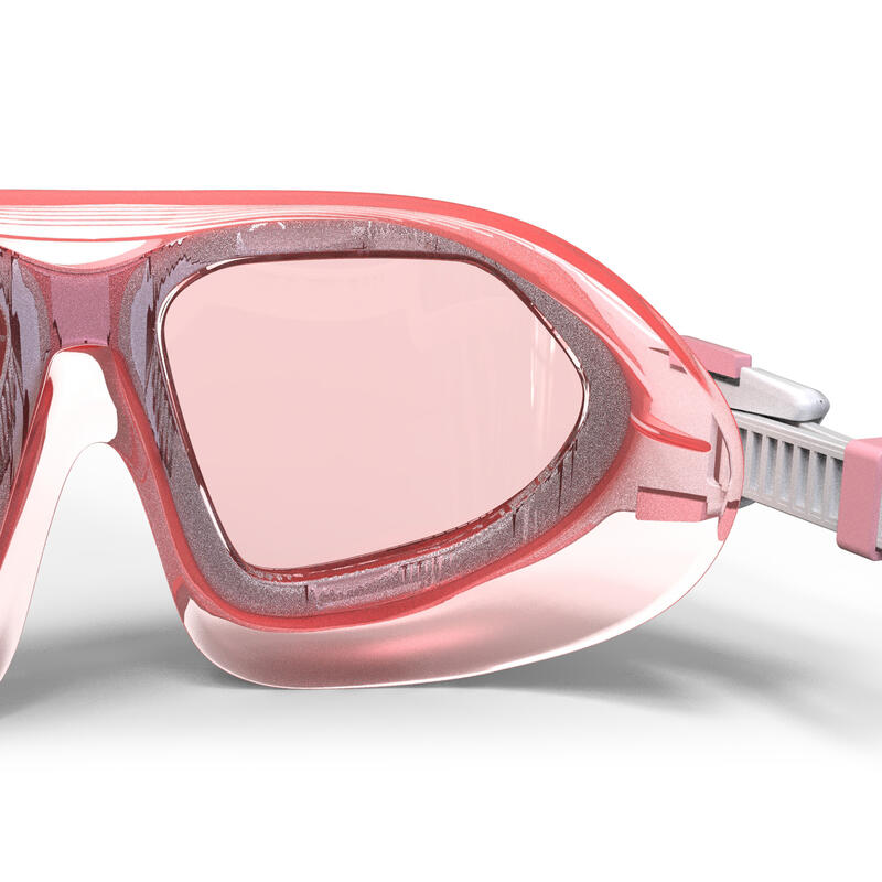 Zwembril Active getinte glazen roze wit maat S