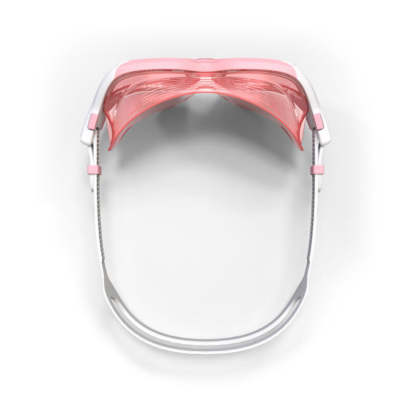 Maschera da piscina per viso piccolo ACTIVE bianco-rosa con lenti colorate