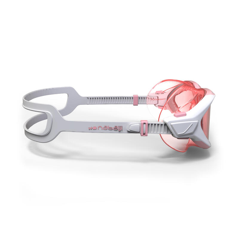 Máscara de Natação - Active Tamanho S Lentes Coloridas - Rosa / Branco