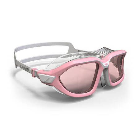 Pool Mask - Swimming - Active Size S Tinted Lenses - Pink / White